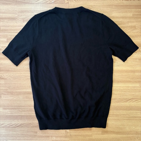 J.Crew Cotton-Cashmere Short Sleeve Sweater Black XS NWT - Picture 6 of 10